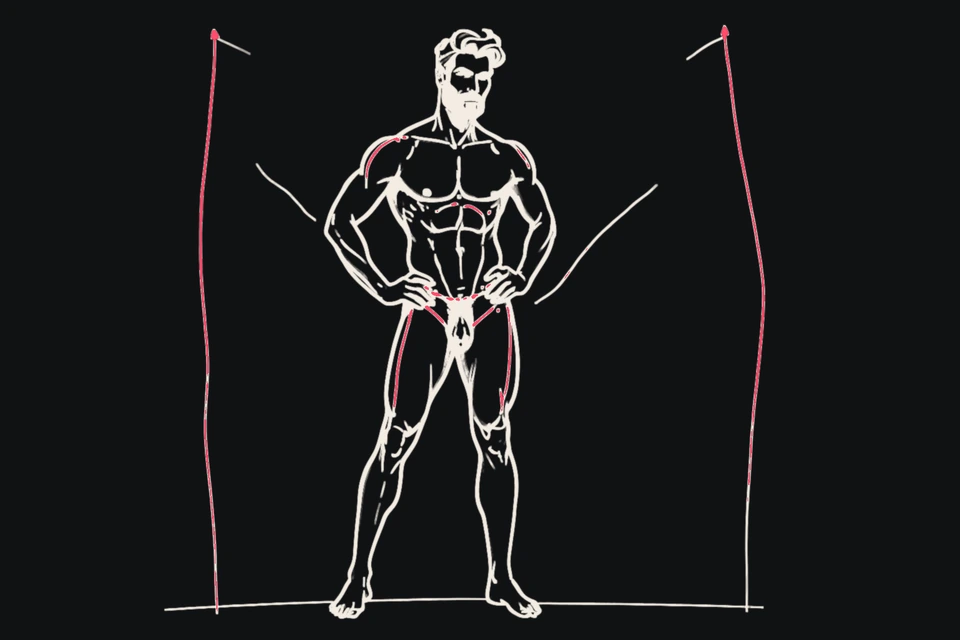 A man stands with his hands on his hips