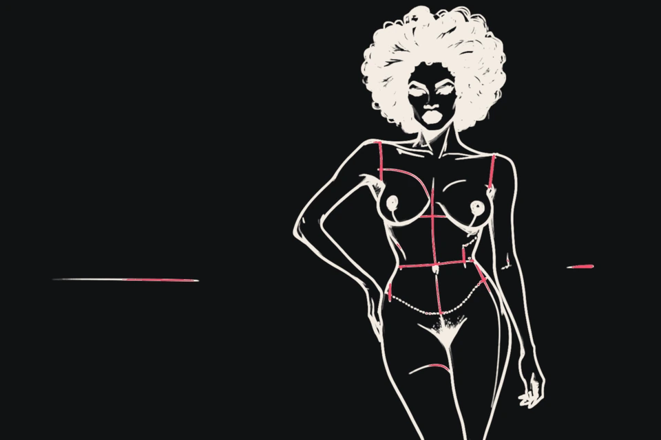 A Black woman with natural hair stands proud